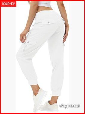 Lightweight Quick Dry Hiking Cargo Pants Elastic Waist Joggers